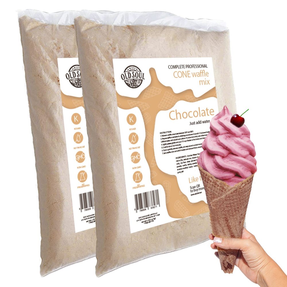 ALDKitchen Cone Waffle Mix | Chocolate Flavour | Soy free | Nut free | Dough Mix for Egg Waffles (Chocolate, 10 Pound (Pack of 1))
