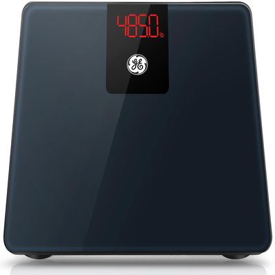 GE Bathroom Scale for Body Weight, Digital Weight Scales 500lb Heavy Duty Measuring Device for People Accurate BMI Weighing Machine with Bluetooth, Black