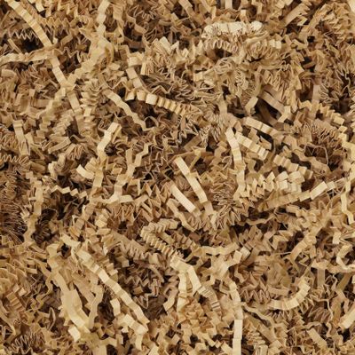Bobobag - 1LB Crinkle Cut Paper Shred Filler Recyclable Gift Wrap Confetti Raffia Grass Shred Paper for Easter Baskets Filler Creative Eggs Decor (Brown)