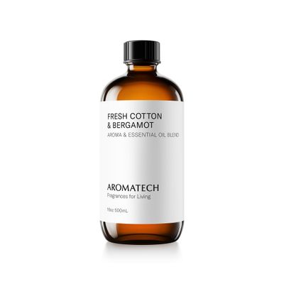 AromaTech Fresh Cotton & Bergamot for Aroma Oil Scent Diffusers - 500 Milliliter