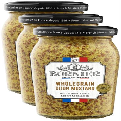 BORNIER Wholegrain Dijon Mustard, 7.4 Ounce (Pack of 3)