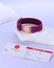 JUST MEET YOU Personalized Sport Medical Alert Bracelets for Women Men, Custom Medical ID Bracelets with Free Engraving, Adjustable Hook and Loop Wristband Emergency Bracelet (Rose Red/Rose Gold Tag) view 2