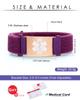 JUST MEET YOU Personalized Sport Medical Alert Bracelets for Women Men, Custom Medical ID Bracelets with Free Engraving, Adjustable Hook and Loop Wristband Emergency Bracelet (Rose Red/Rose Gold Tag) view 3