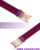 JUST MEET YOU Personalized Sport Medical Alert Bracelets for Women Men, Custom Medical ID Bracelets with Free Engraving, Adjustable Hook and Loop Wristband Emergency Bracelet (Rose Red/Rose Gold Tag) view 4