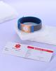 JUST MEET YOU Personalized Sport Medical Alert Bracelets for Women Men, Custom Medical ID Bracelets with Free Engraving, Adjustable Hook and Loop Wristband Emergency Bracelet (Blue/Rose Gold Tag) view 2