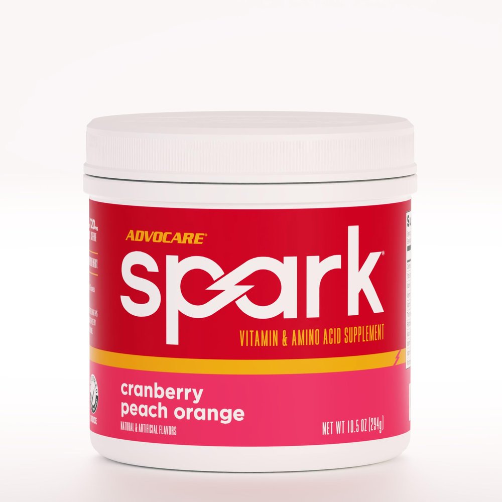 AdvoCare Spark - Energy Drink Mix - Vitamin & Amino Acid Supplement - Supports Energy & Focus - Portable Immune Support - Sugar-Free - Cranberry Peach Orange - 42 Servings