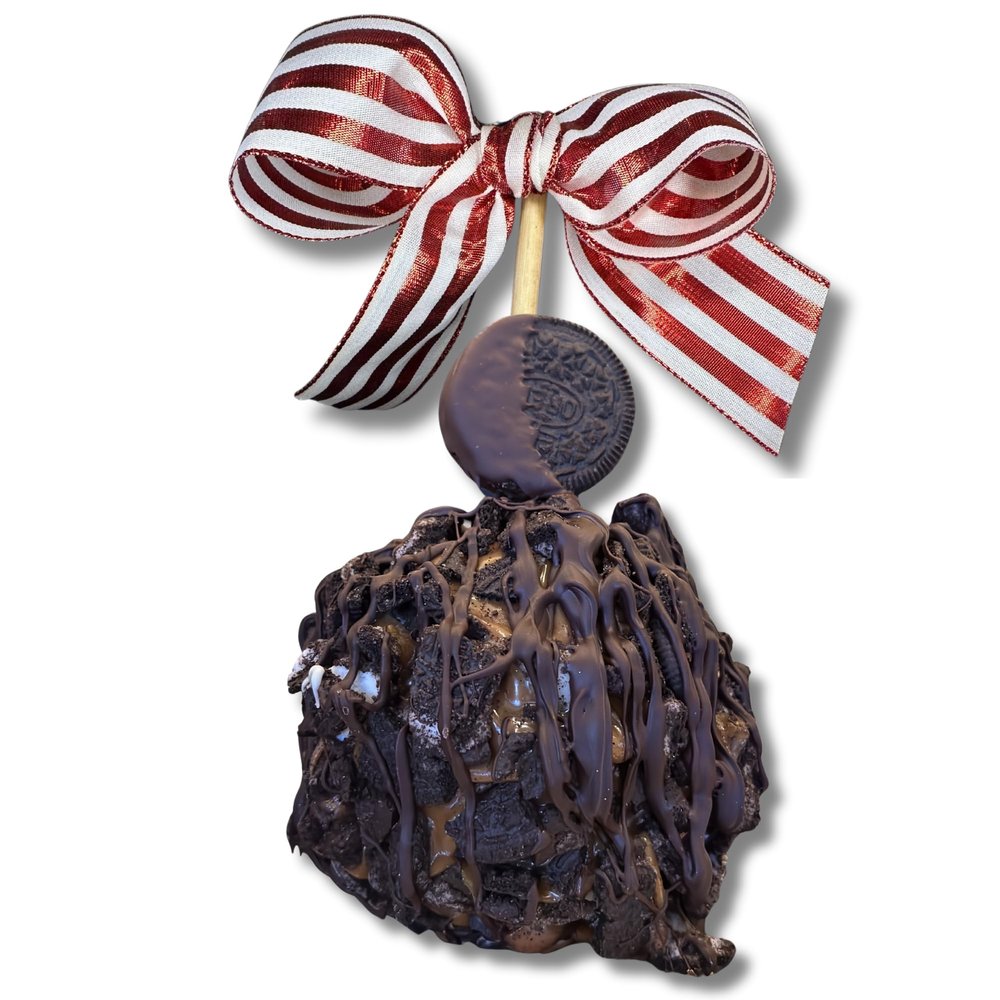 TV's Deli & Diner Gourmet Jumbo Caramel Apple | Caramel, Cookies & Cream & Dark Chocolate | Handmade & Freshly Prepared (Cookies & Cream Dark Chocolate)
