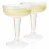 24 Plastic Champagne Coupe Disposable Flute Glasses Martini Cocktail Clear 4oz view 4