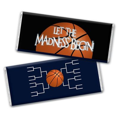 12ct Basketball Party Candy Favors Chocolate Bars Let the Madness Begin (12 Pack) - Navy