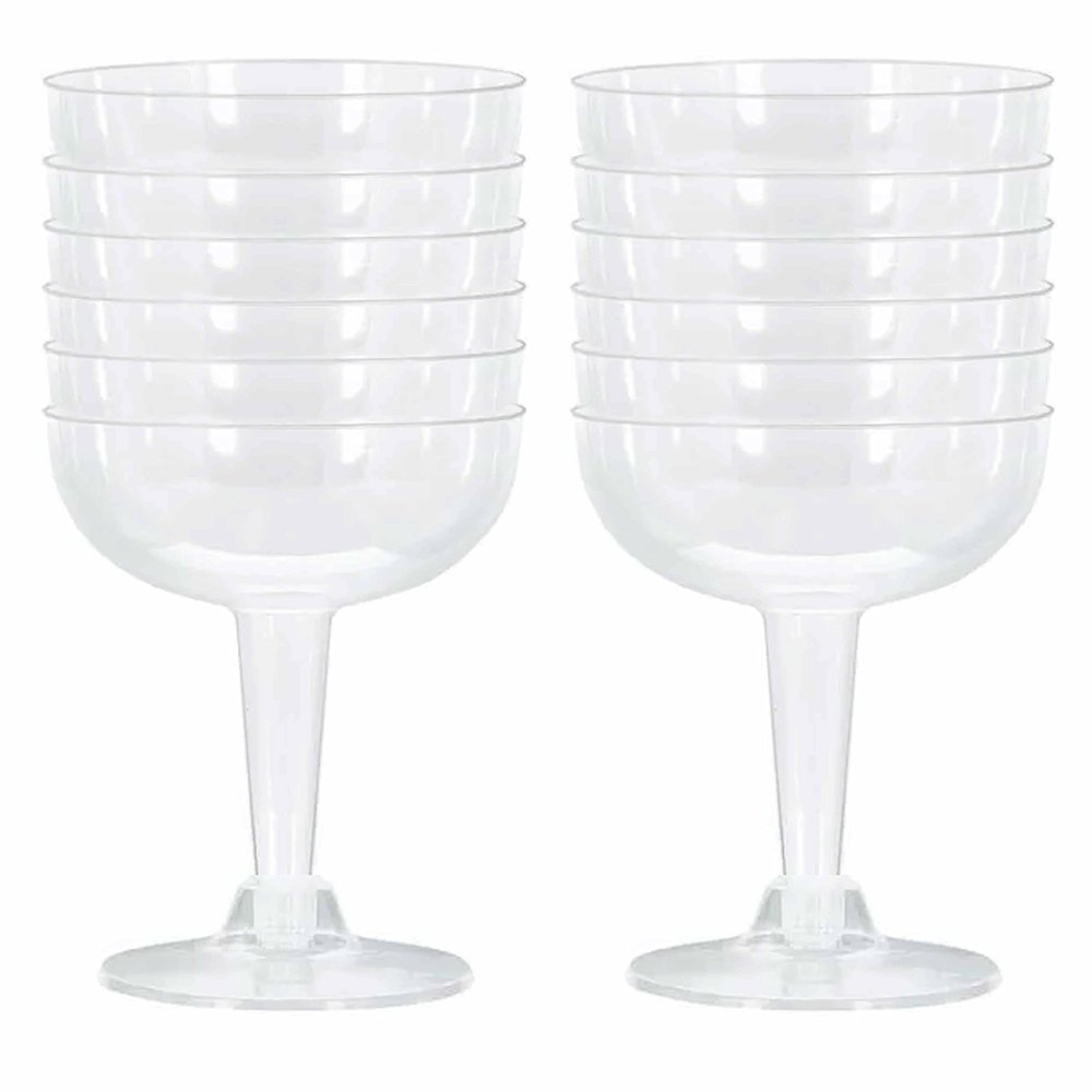 12 Pc Champagne Coupe Plastic Glasses Clear Disposable Flute Wedding Party 4oz