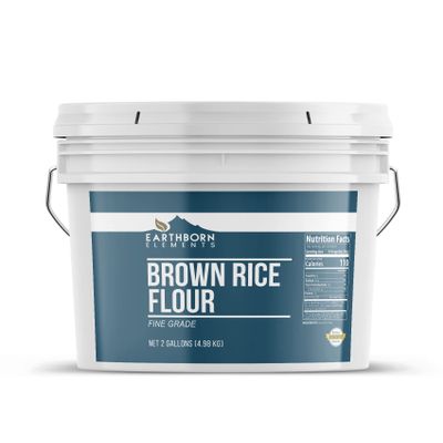 Earthborn Elements Brown Rice Flour 2 Gallon Bucket, Baking, Gluten Free