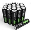 Kruta 20-Pack Rechargeable AAA Batteries, 1.2v 600mAh NiMH Precharged Triple A Solar Batteries for Outdoor Solar Lights and Household Devices, Low-self Discharge, Anti-Leak (Pack 20) view 1
