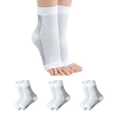 3 pairs Neuropathy Socks, Soothe Socks for Neuropathy Pain, Tendonitis compression socks, Plantar Fasciitis, Neuropathy Pain- Brace For Women And MenL-XL, white