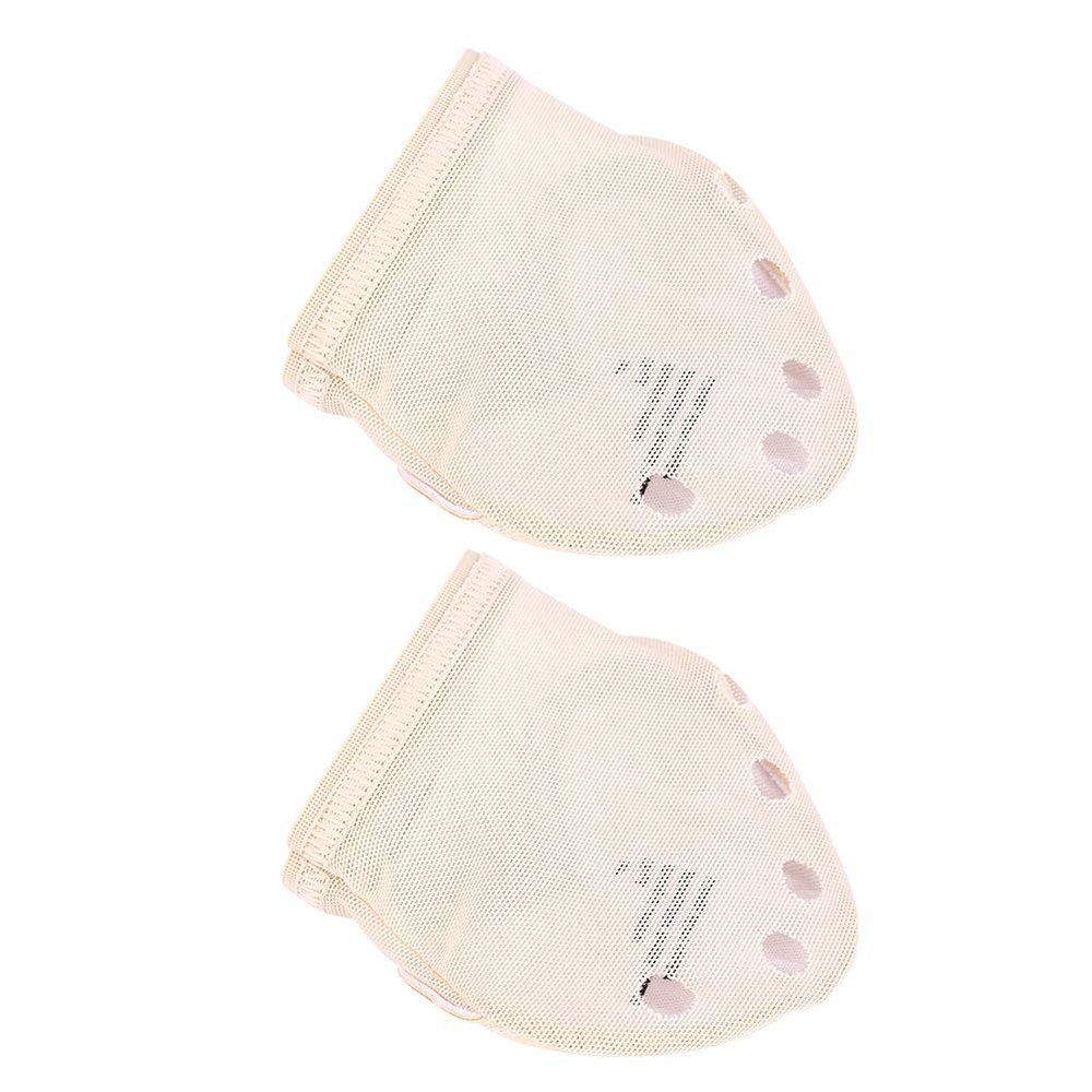 1 Pair 5 Toe Ballet Dance Forefoot Half Shoes with Foot Thong Pads(M)
