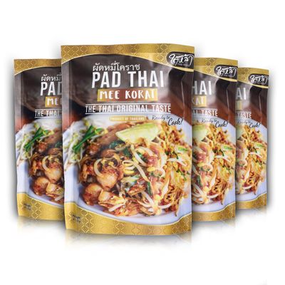 TAILAR Thai Food - PAD THAI Korat Kit - The Thai original taste - with Pad Thai Sauce Style premium Street food Ready to Cook - Meal kit - Products of Thailand. (Pack of 4)