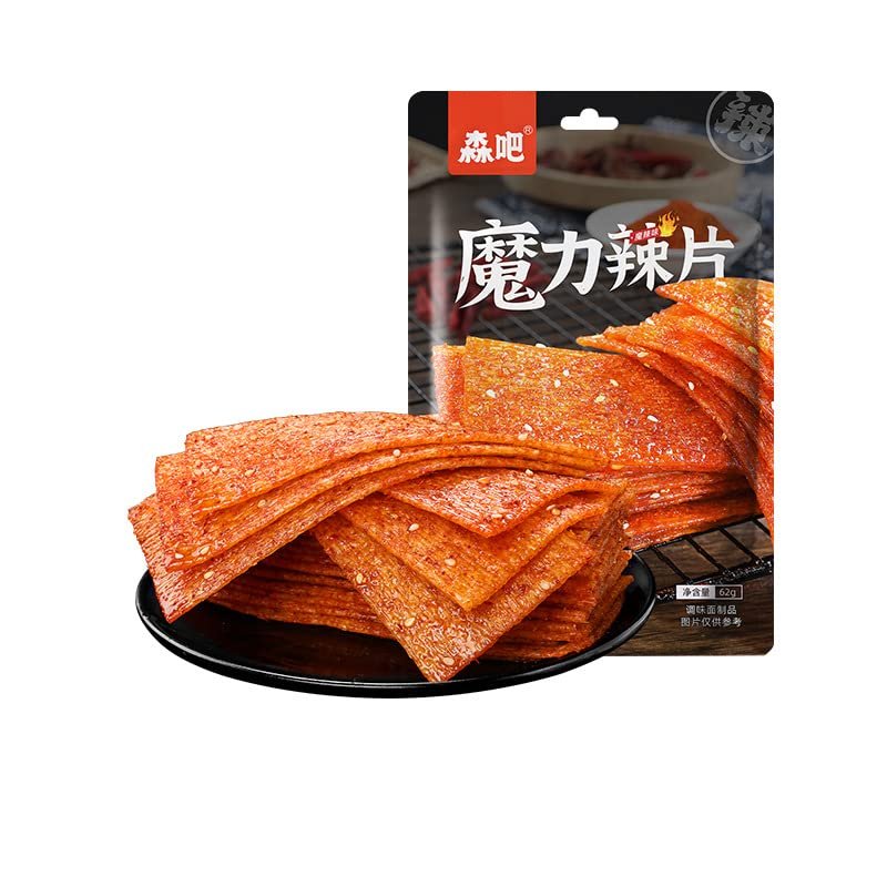 Spicy Stick (62G/Bag) of Casual Snacks Spicy Noodles Big Spicy Stick Spicy Stick Handmade Spicy Strips, La Tiao, Spicy Strip, Konjac, Spicy Jindao Spicy Strips Vegetarian (Hot plate,10 bag)