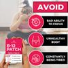 B12 Patches (Pack of 36) - 100% Natural Vitamin Patches for Women, Energy, Focus & Body Support, Self-Adhesive Transparent Patches - Enhanced Formula view 2