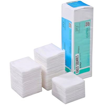 5000 Pcs Capra Cotton Gauze Pads 8-Ply 3x3 by VASTMED | Disposable and Individually Wrapped Medical Gauze Pads | Sterile Medical Wound Dressing Sponges for Cleaning