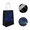 16 Pieces Galaxy Party Space Gift Bags with Handles Kraft Paper Galaxy Gift Bags Starry Night Party Gift Goodie Bags Galaxy Treat Candies Bags Space Stars Theme Party Supplies for Birthday Home Decorations view 2