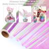 SYOGUA Iridescent Cellophane Wrap Roll, 34 in X 50 Ft, Ideal for Gift Baskets, Fairy Wings, DIY Crafts, Birthday & Christmas Gifts Wrapping view 3