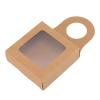Zerodis 25 Count Kraft Paper Wine Bottle Box with Hanging Hook Window Kraft Gift Boxes Box Wine Boxes for Gifts Bag Holder with Handles with Kraft Tissue Paper Retail Wine Bag Bulk view 3