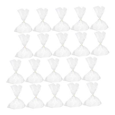 SHERCHPRY 20sets Clear Cellophane Bags with Ties for Cake and Treat Packaging for Chiffon Cakes Cookies and Party Favors and Food- Design