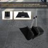 Upgraded Broom and Dustpan Set, 55" Long Handle Black Large Broom with Dustpan Combo SetSelf Cleaning Dustpan for Lobby Kitchen Office Restaurant view 3