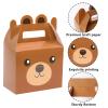 12Pcs Bear Treat Boxes Party Supplies Bear Baby Shower Theme Party Favor Goody Gift Boxes For Kids Boy Girl Brown Bear Theme Birthday Baby Shower Party Decorations Treat Candy Boxes 5.9x3.2x7.9inch view 4