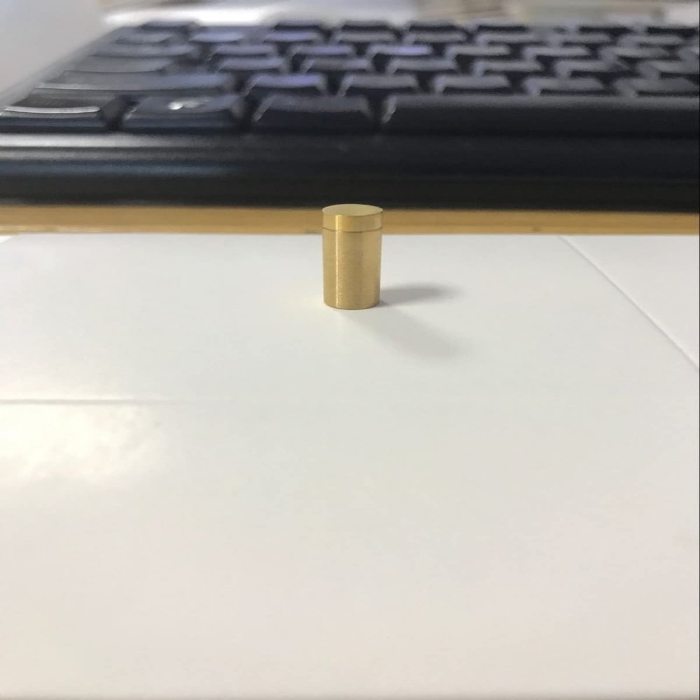 MYPOWER 13mm High*6mm Diameter - Golden Color Stainless Steel Small Cylinder Memorial Urn for Ashes - Can Be Open