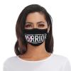 Breast Cancer Warrior Aweareness Ribbon Face Mask Washable Reusable Adults Breathable with 2 Filters Black view 2