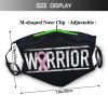 Breast Cancer Warrior Aweareness Ribbon Face Mask Washable Reusable Adults Breathable with 2 Filters Black view 4