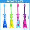 Gerrii Kids Toothbrushes Bulk Soft Lovely Little Kangaroo with Covers Suction Cup Individually Wrapped for Children Toddler Home School Camp Daycare Travel(400 Pcs) view 2
