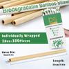 100 Pack DS Reed Natural Bamboo Drinking Straw Reusable BPA Free 7.8" EcoFriendly Organic Alternative To Plastic Straws Strong Durable Compostable Biodegradable Heavy Duty Cold & Hot drinks view 4