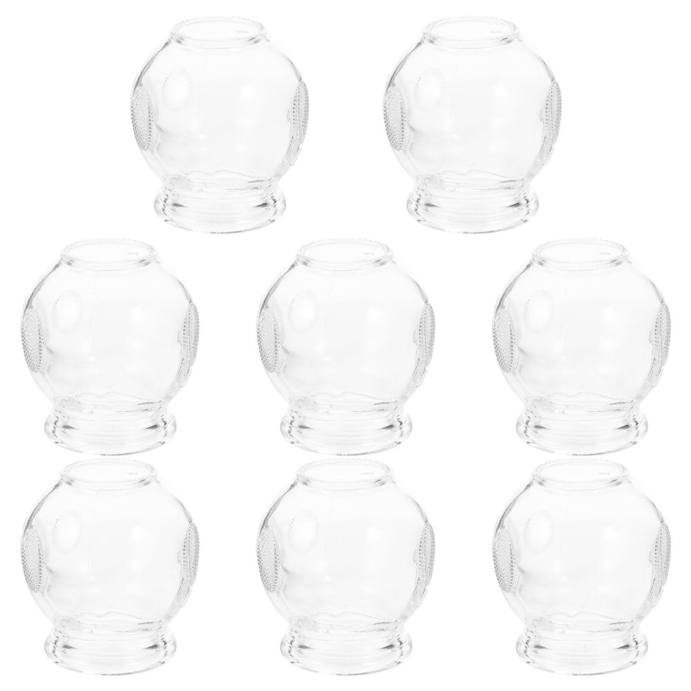 Healeved 8PCS Cupping Therapy Set Glass Cupping Kit for Massage Therapy Fire Set Massage Cups Chinese for Muscle Soreness and Relieve Fatigue