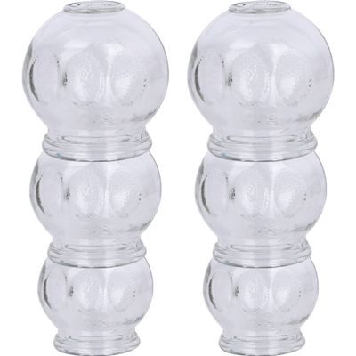 Beavorty 6pcs Glass Cupping Therapy Fire for Home Use Lightweight and Sturdy Design for Muscle and Relaxation Includes No