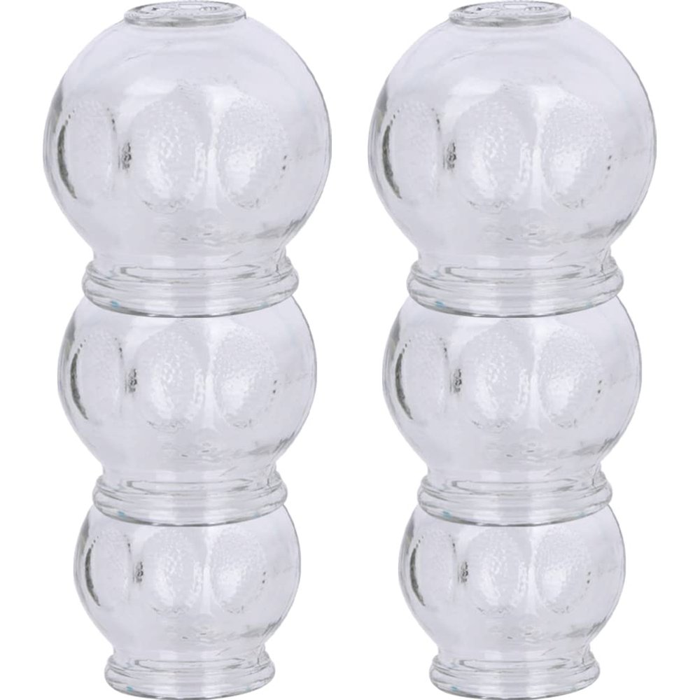 Beavorty 6pcs Glass Cupping Therapy Fire for Home Use Lightweight and Sturdy Design for Muscle and Relaxation Includes No