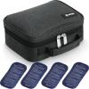 AUVON Large Insulin Cooler Travel Case, Longer Cooling Effect with 4 * 160g Ice Packs, Compact Medication Cooler Bag for 8 Insulin Pens and Diabetic Supplies, Ideal Travel Partner with Handle Design view 1