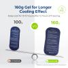 AUVON Large Insulin Cooler Travel Case, Longer Cooling Effect with 4 * 160g Ice Packs, Compact Medication Cooler Bag for 8 Insulin Pens and Diabetic Supplies, Ideal Travel Partner with Handle Design view 2