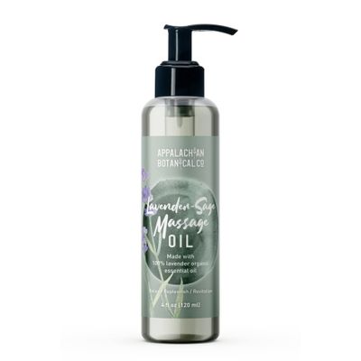 Appalachian Botanical Co Lavender Sage Bath & Body Oil, 4 fl oz - Lavender Body Oil - Lavender Oil for Skin - Body Oil for Massage - After Shower Body Oil
