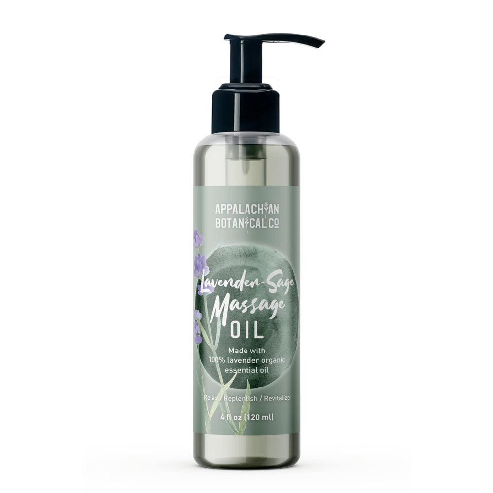 Appalachian Botanical Co Lavender Sage Bath & Body Oil, 4 fl oz - Lavender Body Oil - Lavender Oil for Skin - Body Oil for Massage - After Shower Body Oil