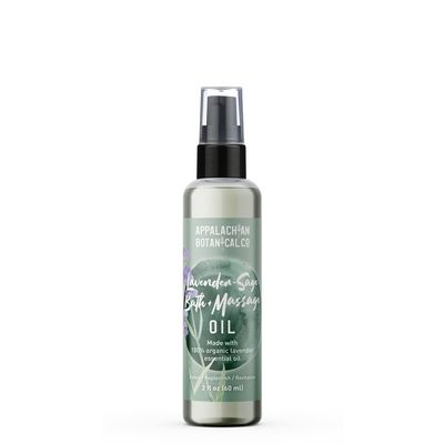 Appalachian Botanical Co Lavender Sage Bath & Body Oil, 2 fl oz - Lavender Body Oil - Lavender Oil for Skin - Body Oil for Massage - After Shower Body Oil