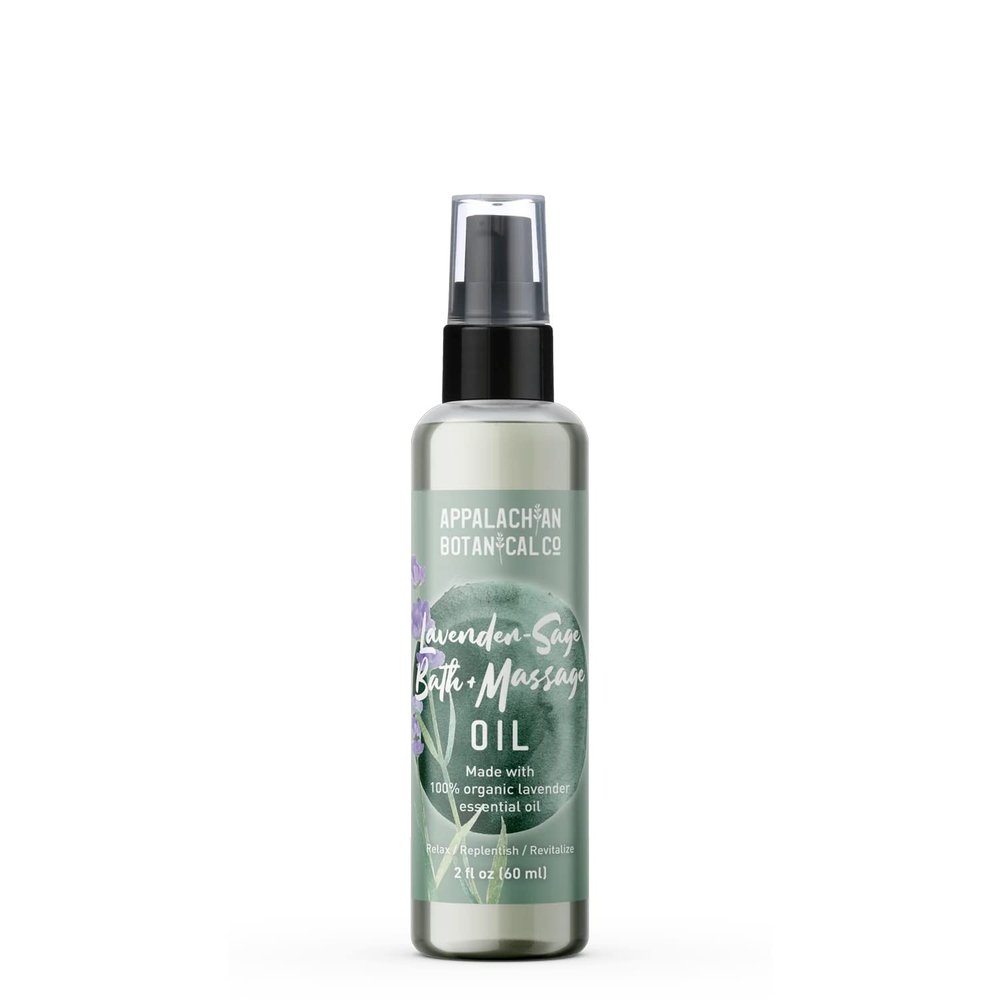 Appalachian Botanical Co Lavender Sage Bath & Body Oil, 2 fl oz - Lavender Body Oil - Lavender Oil for Skin - Body Oil for Massage - After Shower Body Oil