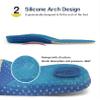 Athletics Insoles Comfortable Shock Absorption Cushioning for Men and Women Running Walking Soft Sneaker Insole (Mens 8-12/womens 10-15, Blue) view 4
