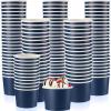 Didaey 100 Pcs Paper Ice Cream Bowls Disposable Dessert Cups Yogurt Sundae Containers Disposable Yogurt Dessert Bowls for Food, Party Supply, Soup, Ice Cream, Blue(8 oz) view 1