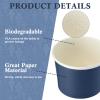 Didaey 100 Pcs Paper Ice Cream Bowls Disposable Dessert Cups Yogurt Sundae Containers Disposable Yogurt Dessert Bowls for Food, Party Supply, Soup, Ice Cream, Blue(8 oz) view 3