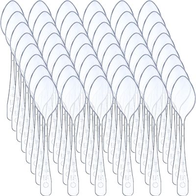 1000 Pcs Clear Mini Spoons for Desserts Small Plastic Tasting Tiny Disposable Spoons Plastic Serving Utensils Bulk for Sample, Ice Cream, Appetizer, 3.7 x 0.8 Inch