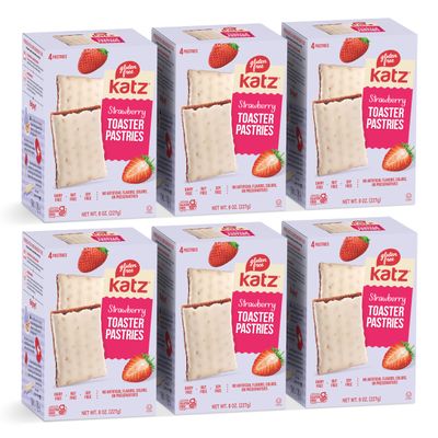 Katz Gluten Free Toaster Pastries. Strawberry. Easy Breakfast Food Or Anytime Healthy Snacks For Adults & Kids. Gluten Free. Dairy Free, Nut Free, Peanut Free, Soy Free, 8 OZ (Pack Of 6)