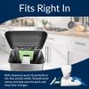 Reli. SuperFit Code G (60 Count) | Compatible with Simplehuman Code G | Dispenser Pack Custom Fit Liners | Drawstring Trash Bags | 30 Liter / 8 Gallon | White view 4