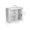 Zerodeko Box Portable Storage Box First Aid Wall Cabinet Wall Hanging Locking Cabinet Locking Storage Handled Case First Aid Case Multitools Showcase Travel with Lock Aluminum Alloy view 3