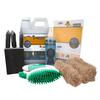 TeakGuard Teak Cleaning Supplies Bundle Featuring 64oz Teak Brightener and Finish, Super Cleaner 8 oz, Wood Scrub Brush, Foam Brushes & Bronze Wool, Water-Based & Safe view 1
